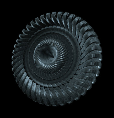 Metal gear structure with intricate shadow playの写真素材