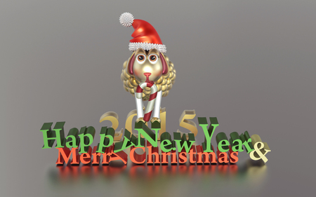 Merry Christmas and Happy New Year greeting cardの写真素材
