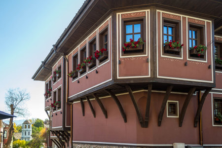 Plovdiv, Bulgaria - Oct 28, 2022: Old Town and church tower in Plovdiv, Bulgaria.のeditorial素材