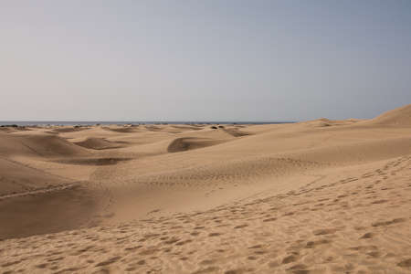 Sand dunes of Maspalomas, Canary Islands, Spainの写真素材