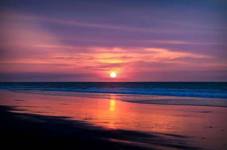Sunset at Tonsupa, (Esmeraldas, Ecuador)の写真素材