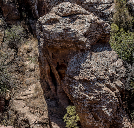 rock stone in Dana biosphere reserve Jordanの写真素材