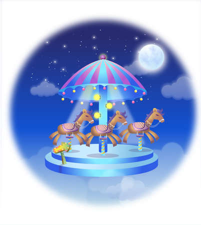 This is the dream carouselのイラスト素材