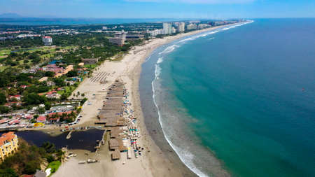 Aerial view of the beaches of Acapulcoのeditorial素材