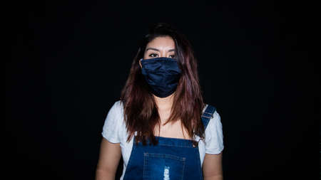 Woman taking care of her health in quarantineの写真素材
