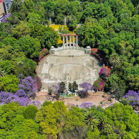Aerial view of Parque Mexico