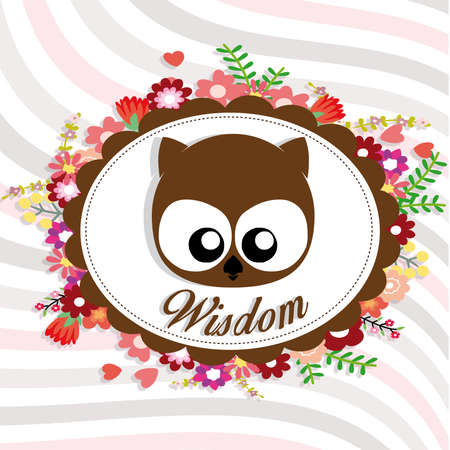 wisdom cute bannerのイラスト素材