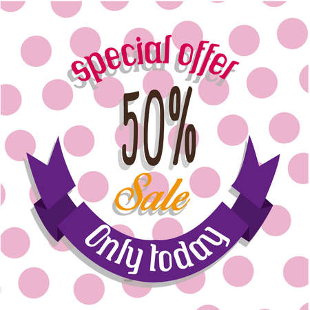 just for today 50% saleのイラスト素材