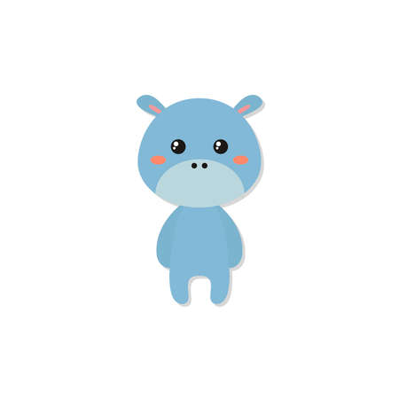 Cute Cartoon Hippoのイラスト素材