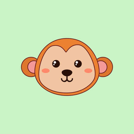 Cartoon Monkey Faceのイラスト素材