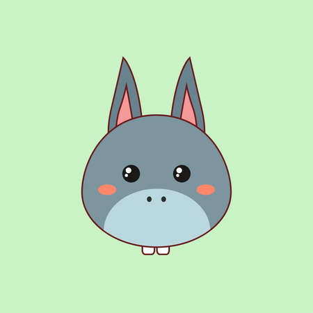 Cute Cartoon Donkeyのイラスト素材
