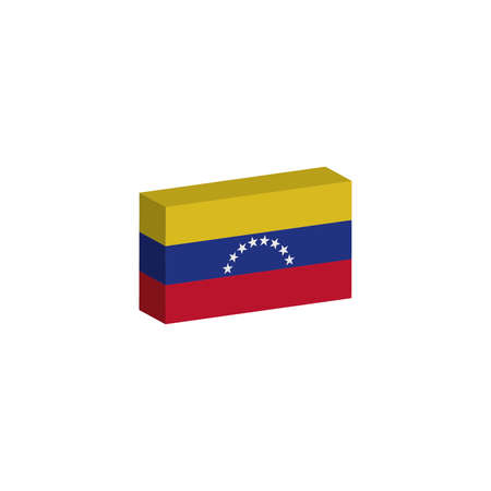 3D isometric flag Illustration of the country of Venezuelaのイラスト素材