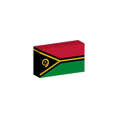 3D isometric flag Vanuatu countryのイラスト素材