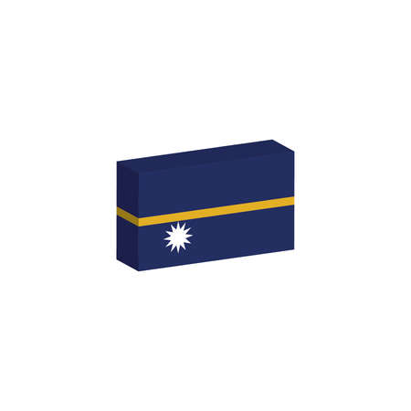 3D isometric flag Illustration of Nauru countryのイラスト素材