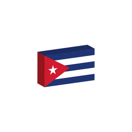 3D isometric flag Illustration of Cuba countryのイラスト素材