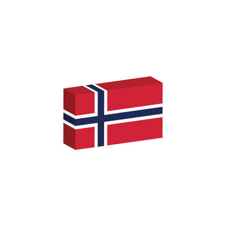 3d flag of Norway countryのイラスト素材