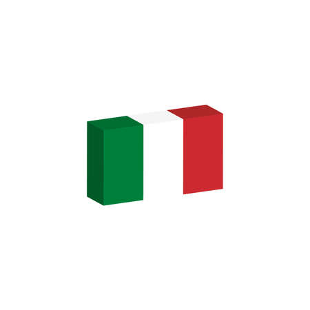 3D flag of Italyのイラスト素材