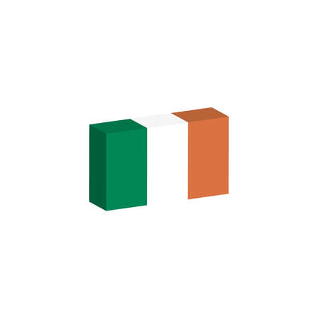 3D flag of Irelandのイラスト素材