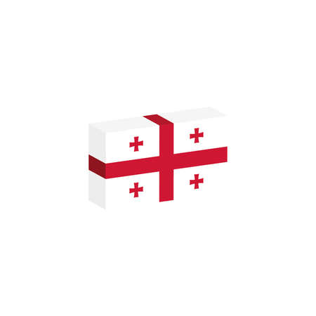 Georgia flag 3D illustration.のイラスト素材