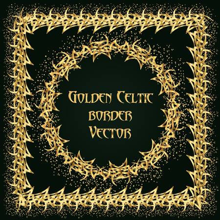 Golden Celtic borderのイラスト素材