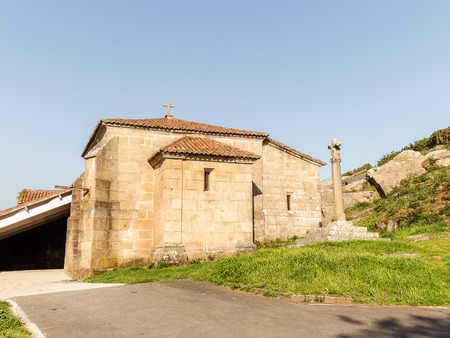 On the side of a hill near the city of Ferrol is this hermit dedicated to the patron saint of Ferrolの写真素材
