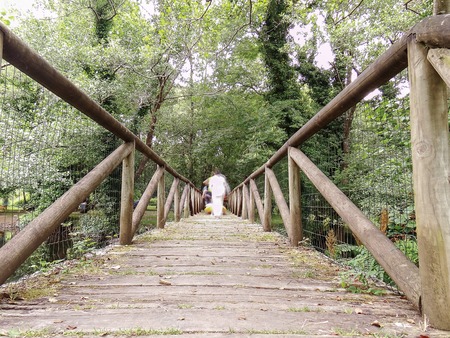 The recreational area of ??the mill of Pedrosoの写真素材