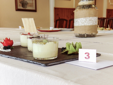 Image of a recipe created with cottage cheese as a mandatory elementの写真素材