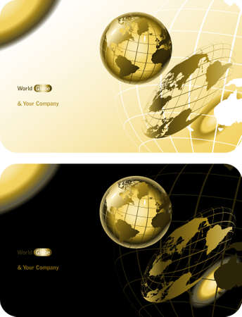 scientific background with golden world globe for companiesのイラスト素材