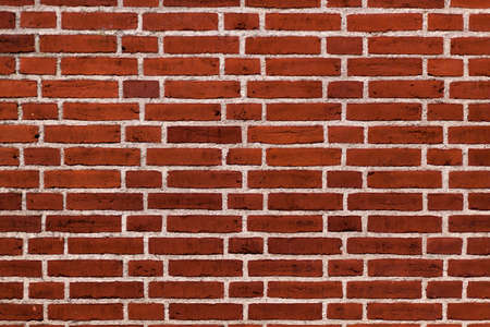 Red brick wall background structure, surface texture in urban enviroment