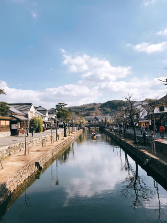 Old town in Kurashiki, Japanの写真素材