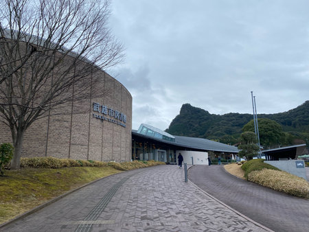 This is the Takeo City Library located near Takeo Onsen in Japan.の写真素材