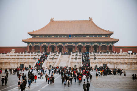 interior of the forbidden city in beijing one day of marchのeditorial素材