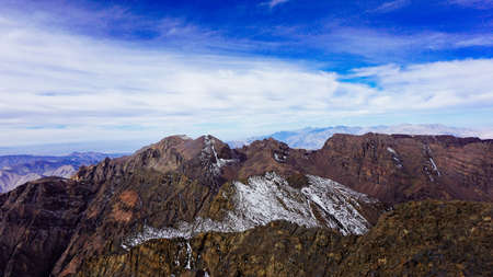 The top of the atlas mountain range in Africaの写真素材
