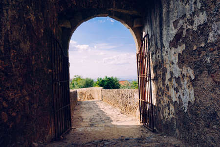 An old arch in Portugalの写真素材