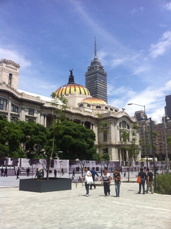 Palace of Fine Arts in Mexico and Latin American Towerの素材