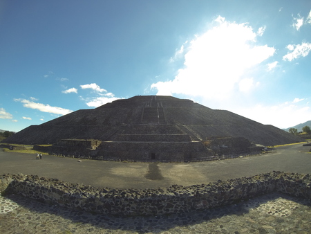 Sun Pyramid, Teotihuacanの写真素材