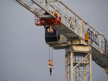 Close up of a crane cabinの写真素材