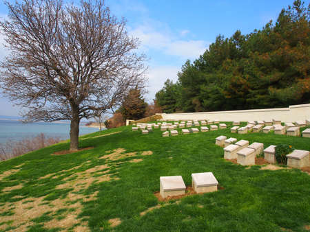 Ari Burnu war cemetery and memorial at Gallipoliのeditorial素材