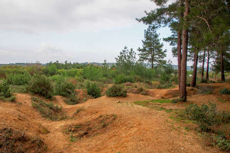 Remains of the 1915 ANZAC trenches at Gallipoli from World War 1, 100 years old.