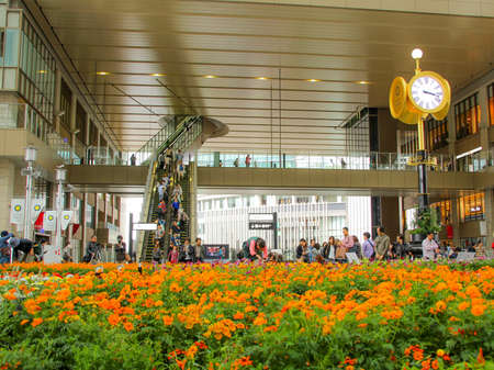 Flower display at Osaka Stationのeditorial素材