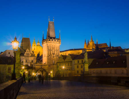Charles Bridge and Prague castle, Czech Republicのeditorial素材