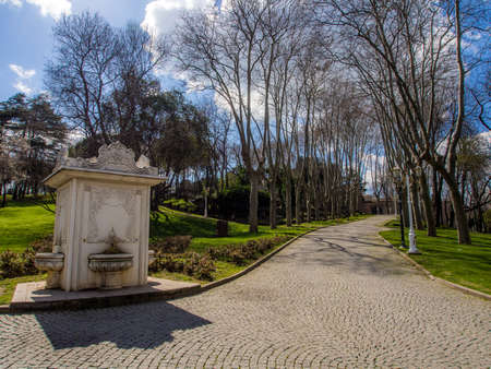 Gulhane Park is a historical urban park in the Eminonu district of Istanbulの写真素材