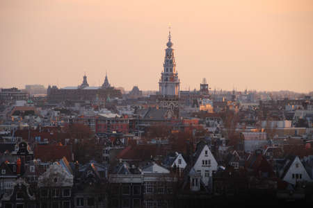 View of Amsterdam in the late afternoon.の写真素材