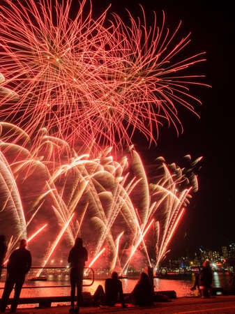 AUSTRALIA, MELBOURNE - January 26, 2015: Austrlia Day Fireworks Display at Melbourne's Dockland...