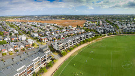 AUSTRALIA, MELBOURNE - FEBRUARY 25, 2018: Waverley Park housing development, The site was re-developled from a 77,000 seat Australian football stadium in 2001, with the final stage to commence soon.のeditorial素材