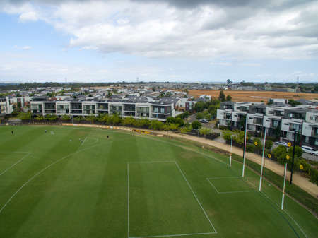 AUSTRALIA, MELBOURNE - FEBRUARY 25, 2018: Waverley Park housing development, The site was re-developled from a 77,000 seat Australian football stadium in 2001, with the final stage to commence soon.のeditorial素材