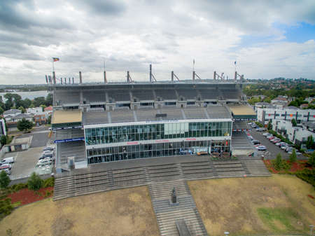AUSTRALIA, MELBOURNE - FEBRUARY 25, 2018: Ricoh Centre is the only remaining grandstand from Waverley Park, a 77,000 seat Australian football stadium demolished in 2001. It has been turned into a state-of-the-art training and administrative facilityrned fのeditorial素材