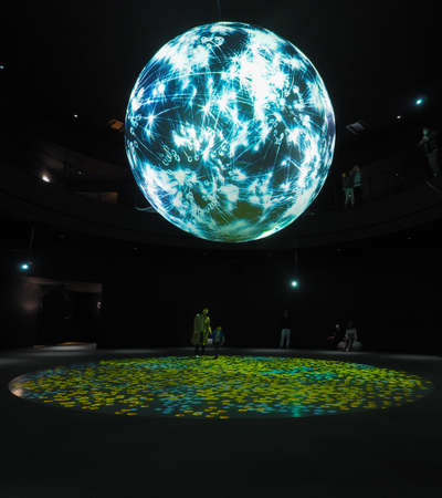 JAPAN, OSAKA - APRIL 13, 2017: Takahiro Matsuo's WONDER MOMENTS a spherical exhibition at NIFREL, a...
