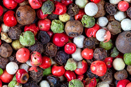 Mix of different colors pepper background