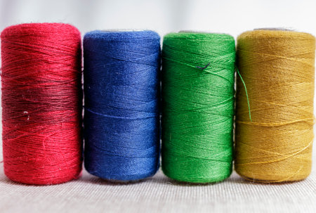 Spools of sewing thread